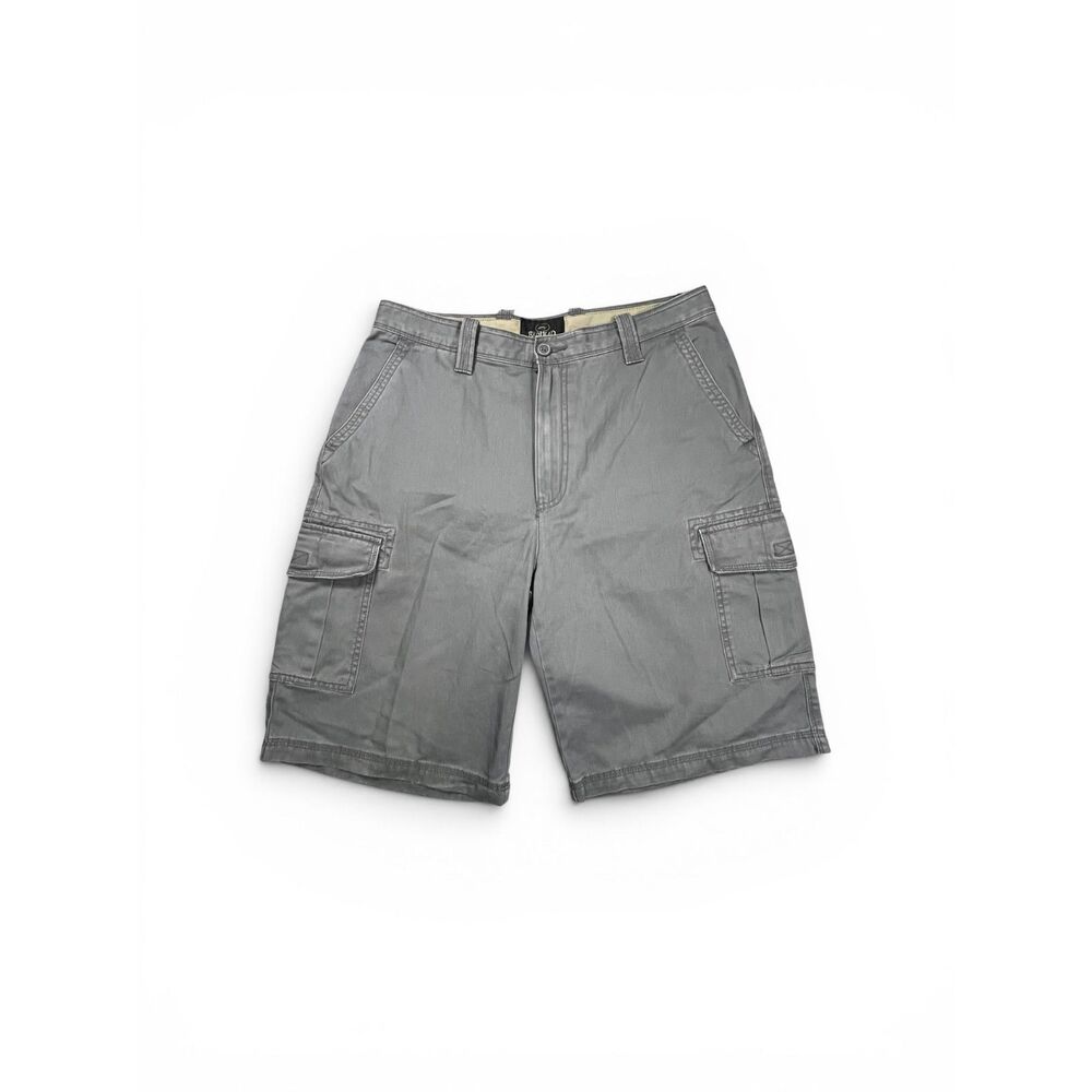 RedHead Cargo Shorts Men 34 Gray Utility Hiking Outdoor Cotton Casual Shorts